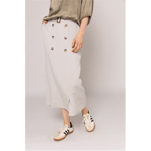 Anotherwoman dameskleding rokken - rok met riem. beschikbaar in maat  (ecru)