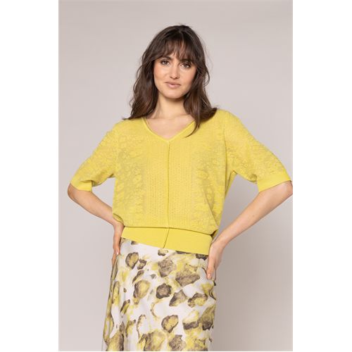 Anotherwoman dameskleding truien & vesten - trui ronde hals. beschikbaar in maat  (groen)