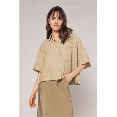 Anotherwoman dameskleding blouses & tunieken - blouse. beschikbaar in maat  (olijf)