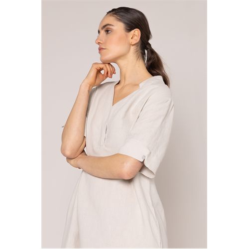 Anotherwoman ladieswear dresses - dress v-neck. available in size 36,38,40,42,44,46 (off-white)