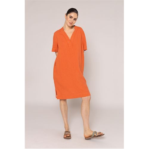 Anotherwoman ladieswear dresses - dress v-neck. available in size 36,38,40,42,44,46 (orange)